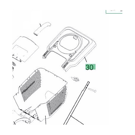 Couvercle de bac pour tondeuse MTD LE 3210