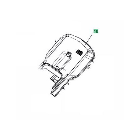 Partie supérieure de bac de ramassage pour tondeuse MTD 4218 EHW