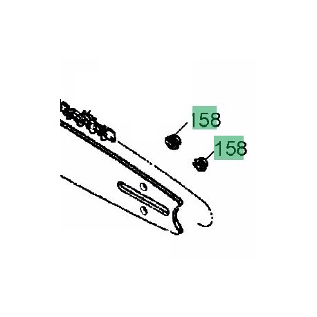 Ecrou guide tronçonneuse MTD GCS 3800/35, GCS 4100/40, GCS 4600/45