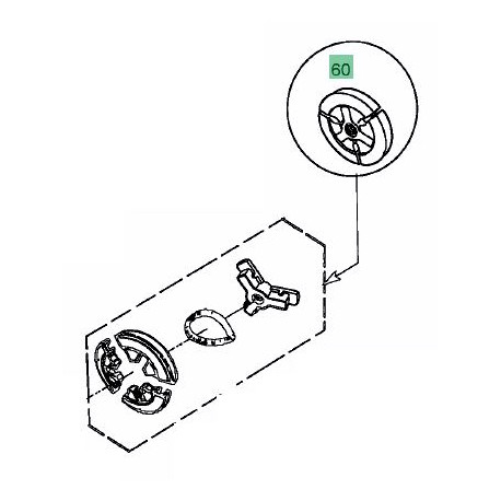 Embrayage pour tronçonneuse MTD GS 4600/45 (année 2016)