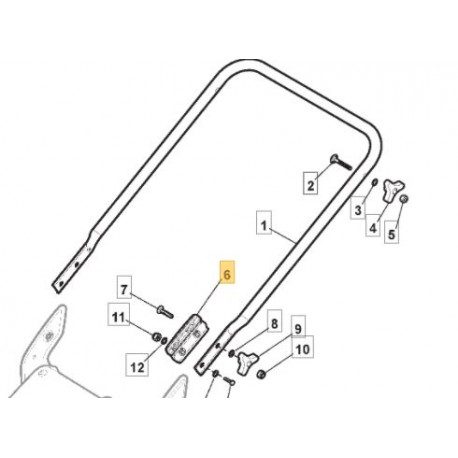 Plaquette de fixation de brancard GGP 322551582/0