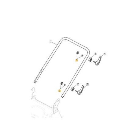 Ensemble ecrou de fixation de guidon GGP 381004310/0