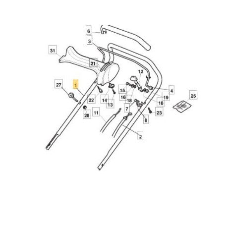 Brancard de tondeuse à gazon GGP 381006855/0