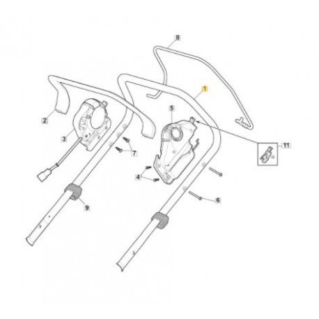 Guidon de tondeuse GGP 381007646/0