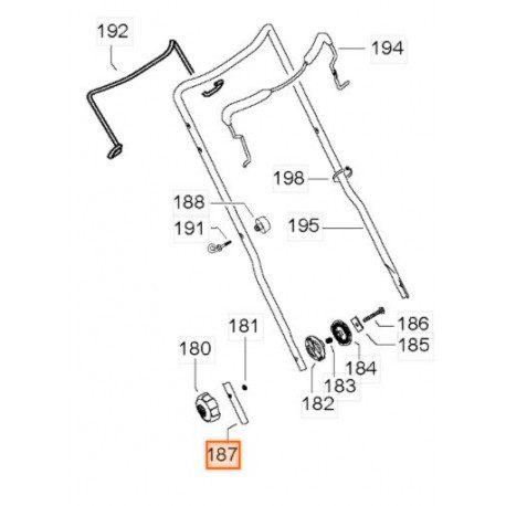 Extension pour support de guidon de tondeuse MC Culloch