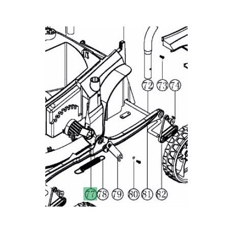 Levier de hauteur de coupe MTD Optima 34E