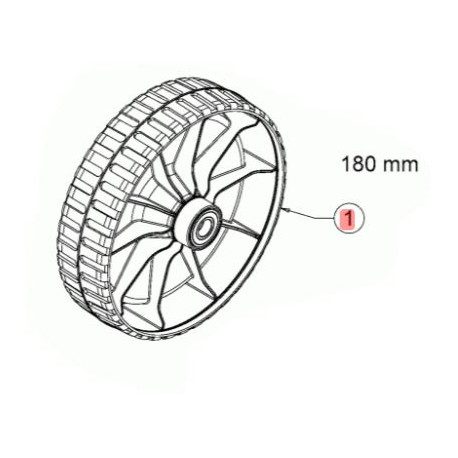 Roue avant MTD Smart 46 SPBS