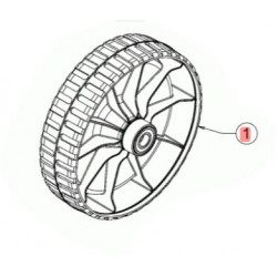 Roue arrière MTD 634-05154 et 634-05909