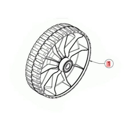 Roue arrière MTD 634-05154 et 634-05909