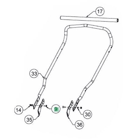 Vis MTD 710-06794 pour support de guidon de tondeuse