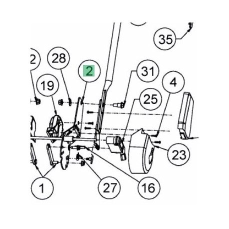 Support de guidon droit Cub Cadet 687-05302637