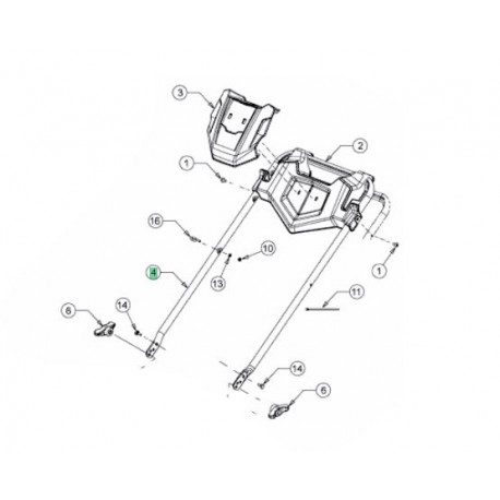 Brancard MTD 749-08796637 partie supérieure