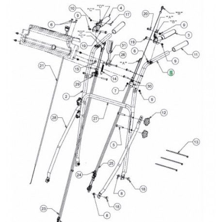 Brancard Cub Cadet 649-05013 (partie GAUCHE)