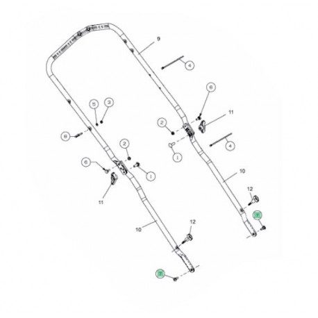 Vis d'embase de guidon MTD 738-05010A