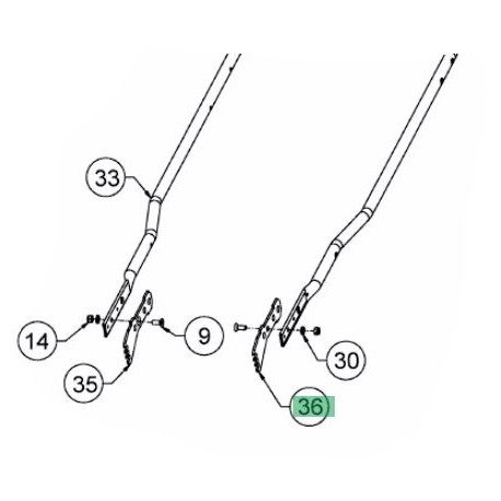 Support de guidon 787-04024 pour côté GAUCHE