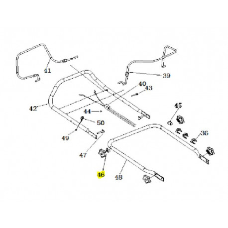 Molette de guidon CLT31100301005 pour tondeuse Lawnking