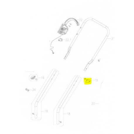 Boulon et papillon guidon tondeuse Trimma CL MF 2031 A