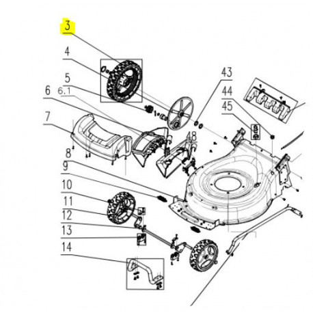 Roue arrière Gardif CLMP53B16103