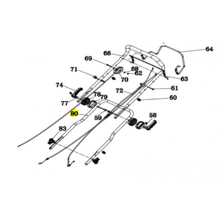 Guidon de tondeuse Lawnmaster CLT31106301018