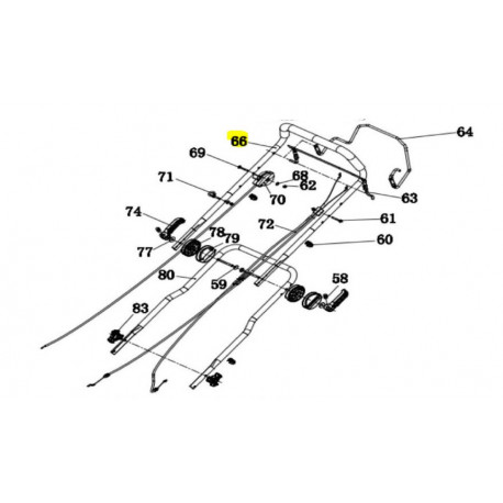 Brancard supérieur tondeuse Gardif CLT31106301072