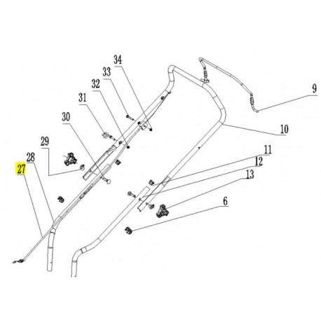 Cable de frein moteur Gardif CLT31100801018