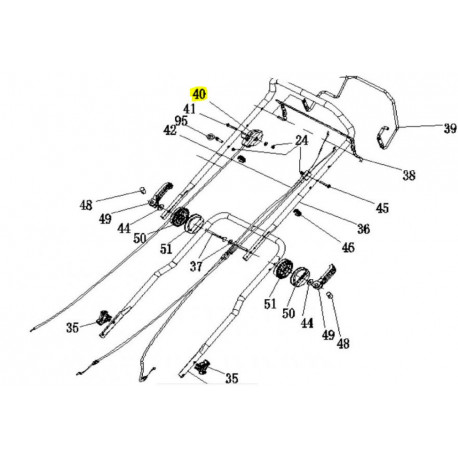 Cable accelerateur tondeuse Id Tech CL IDT 750DOV 53 AL SP 4IN1