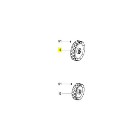 Roue de tondeuse Lawnmaster MEB1437 RA