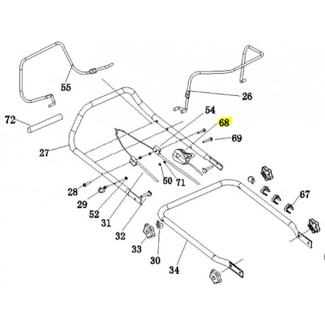 Cable accelerateur Lawnking LK 46 SP 139cc OHV