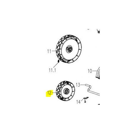 Roue avant tondeuse Supra 4118 Li