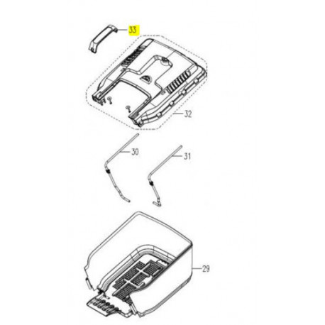 Poignée de bac Lawnmaster CL211030026
