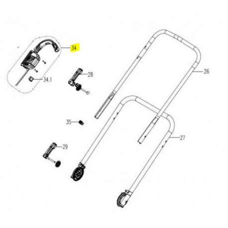 Boitier interrupteur Lawnmaster CLMF3634E CB