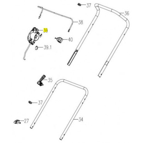 Interrupteur tondeuse Lawnmaster ME 1844L M