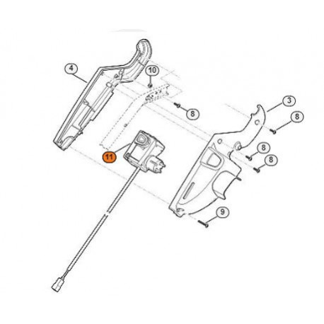 Contacteur de démarrage pour tondeuse Stihl RME 545 V