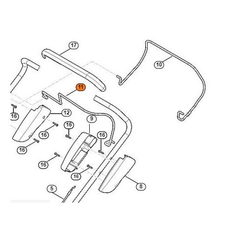 Manette d'embrayage tondeuse Stihl MB et RM