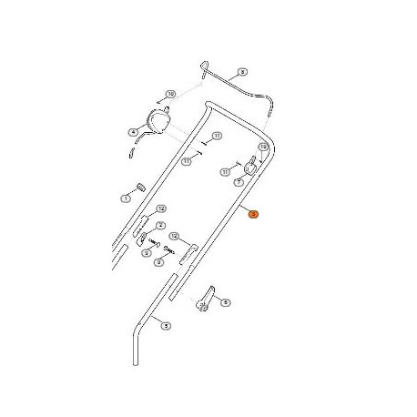 Guidon supérieur pour tondeuse Stihl MA 443.1, RMA 443