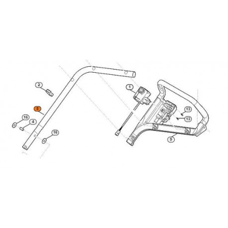 Brancard inférieur tondeuse Stihl RME 339 et Viking MA 339