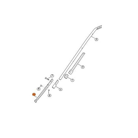 Tube brancard inférieur pour tondeuse Stihl