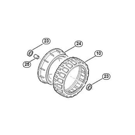 Roue arrière complete tondeuse Stihl RM 4.0 RTP