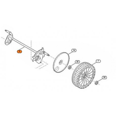 Essieu de roues arrières Stihl 6338-700-2415