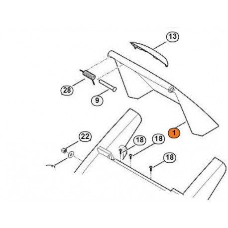 Clapet arrière tondeuses Stihl RM 545