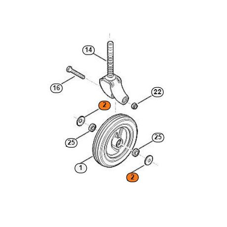 Rondelle de roue Stihl 6392-702-2205