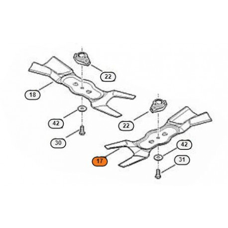 Lame gauche pour tondeuse Stihl RMA 765 V