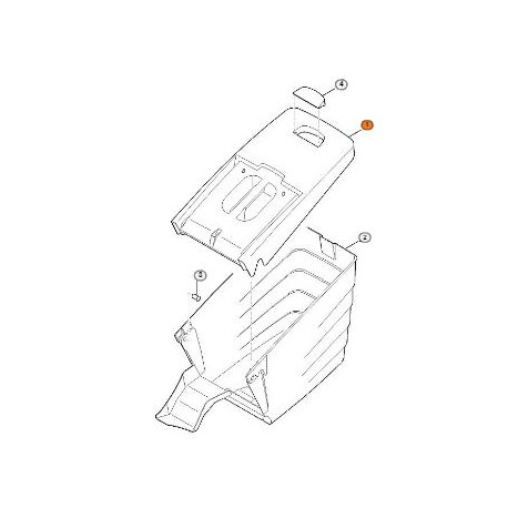 Capot de bac pour tondeuse Stihl RM 545