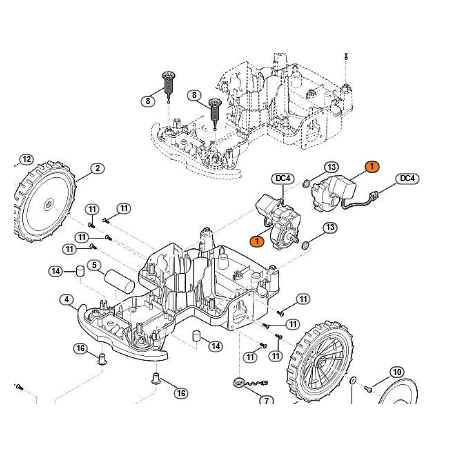 Moteur de roue pour Viking MI 422.0