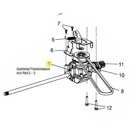 Transmission tondeuse Cub Cadet CC 46 SPBEV et SPBV