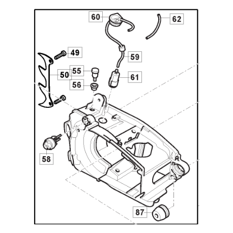 Carter moteur tronçonneuse GGP 183057007/0