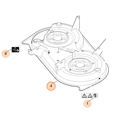 Plateau carter de coupe pour Viking MT 4112.0 et MT 4112.1