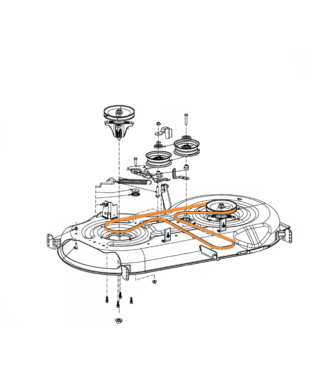 Schéma montage courroie Cub Cadet 754-05099